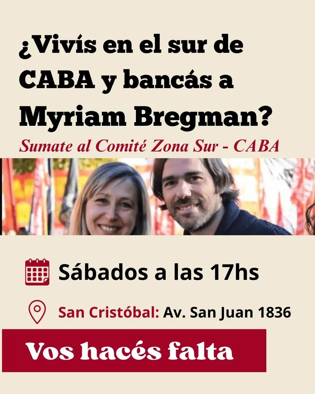 Instagram post by @comite.zona.sur.caba