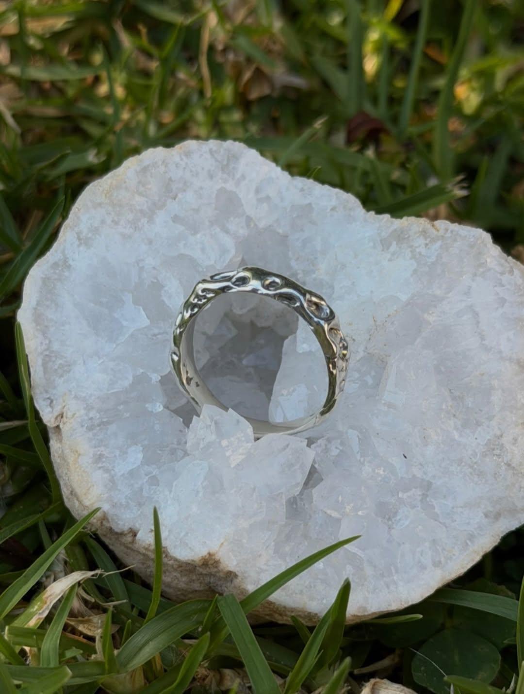 Molten silver stacking band