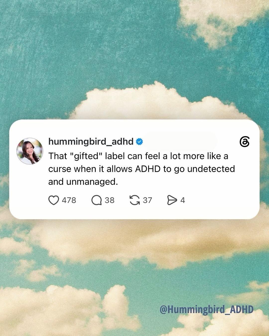 Instagram post by @hummingbird_adhd