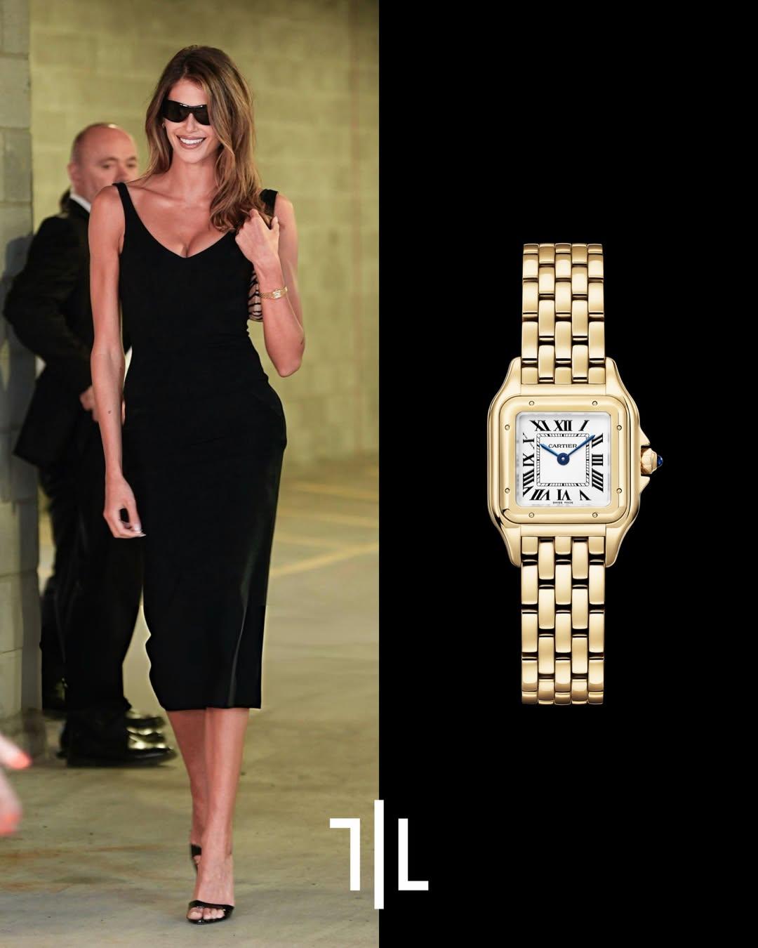 @kaiagerber attended the 2026 US Open wearing a mini @cartier Panthère in 18K yellow gold.

One of Cartier’s most iconic designs, the miniature Panthère combines the Maison’s signature feline-inspired aesthetic with an elegant, ultra-compact profile, making it a timeless high-jewelry statement on the wrist.

Retail price: $24,800

Photo: @_______

#cartier #panthere #kaiagerber #usopen #insaneluxury