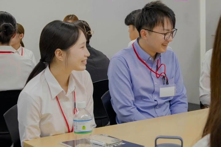 日綜産業の内定者交流会の様子
