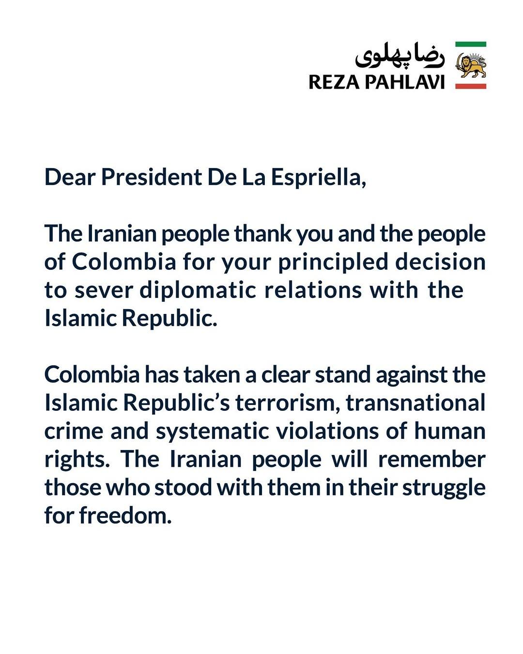 Instagram post by @officialrezapahlavi