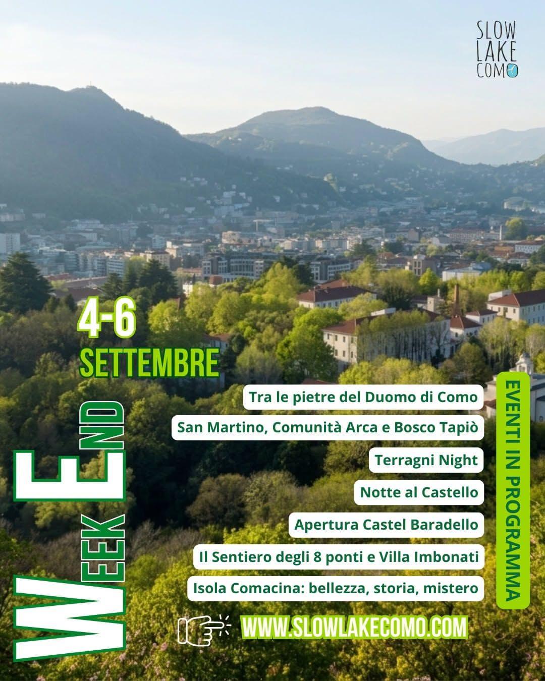 Eventi weekend Como dal 4 al 6 settembre 2026