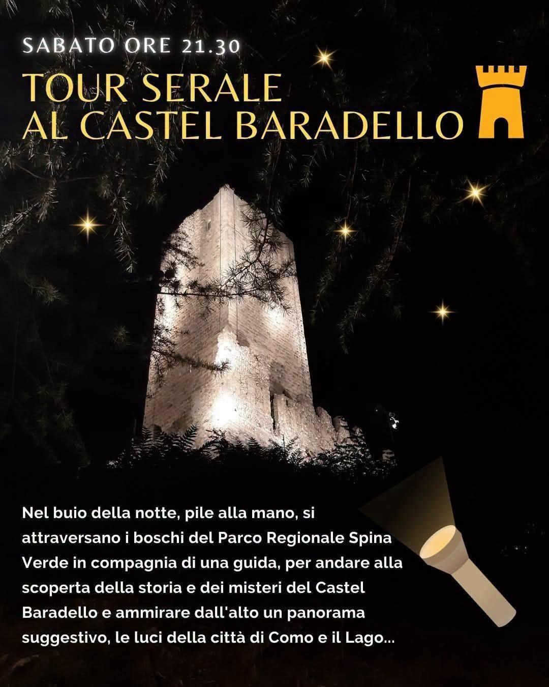 Tour serale al Castel Baradello di Como