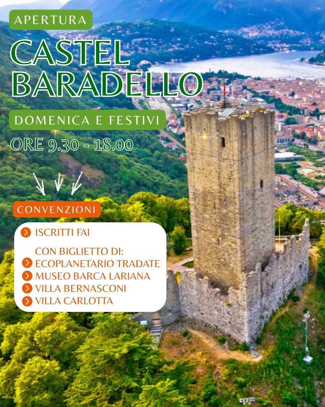 Convenzioni e aperture Castel Baradello Como