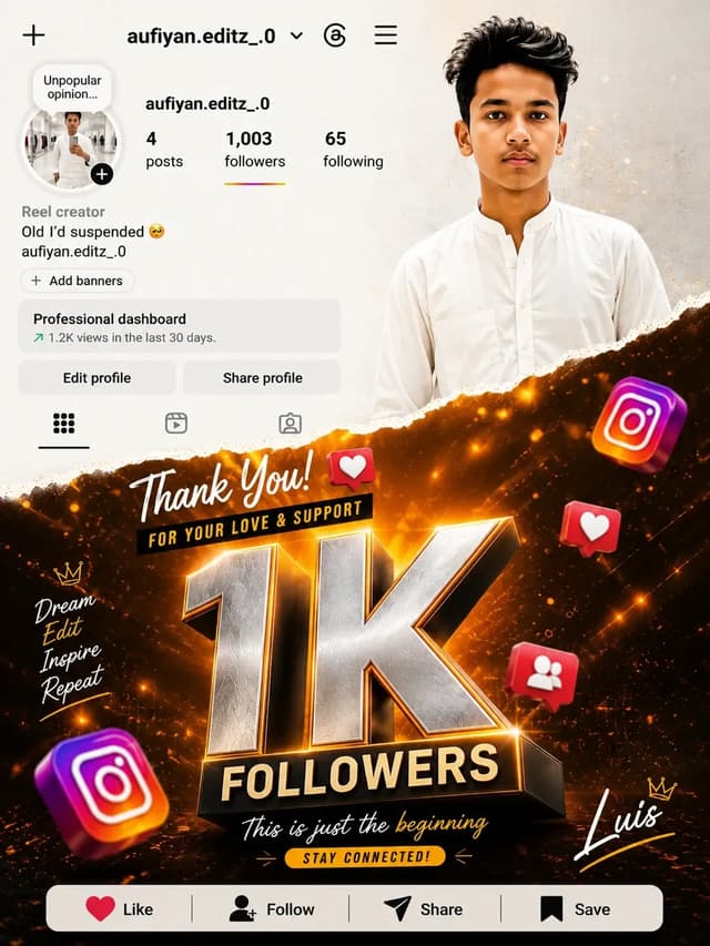 @aufiyan.editz_.0's Instagram post posted on date 6/22/2026 which generated 3 likes and 46 comments