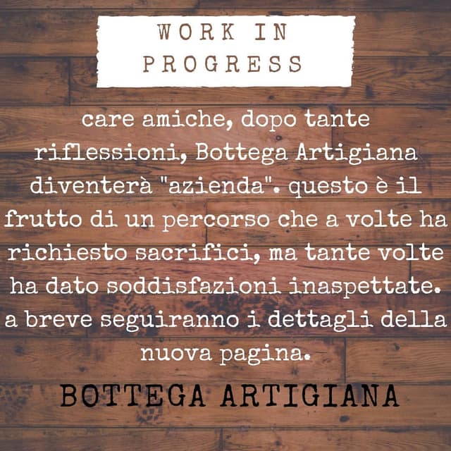 @bottega.artigiana's Instagram post posted on date 3/10/2019 which generated 20 likes and 4 comments