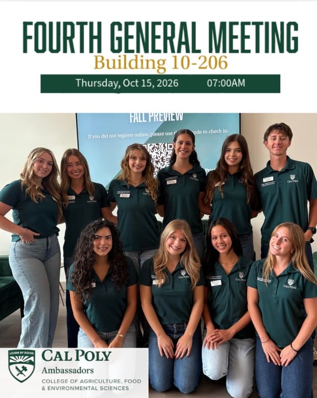 @calpoly_cafesambassadors's Instagram post posted on date 10/11/2026 which generated 59 likes and 0 comments
