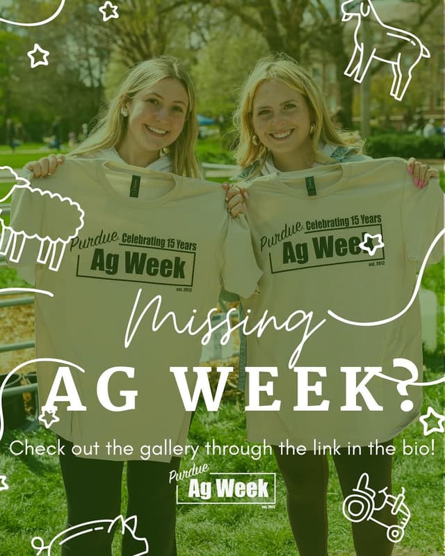 @purdueagweek's Instagram post posted on date 4/22/2026 which generated 99 likes and 1 comments