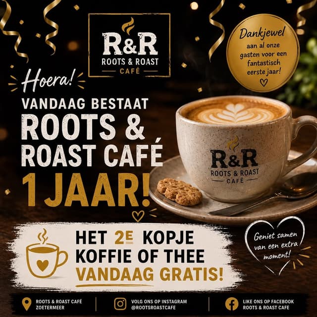 @rootsroastcafe's Instagram post posted on date 9/1/2026 which generated 9 likes and 1 comments